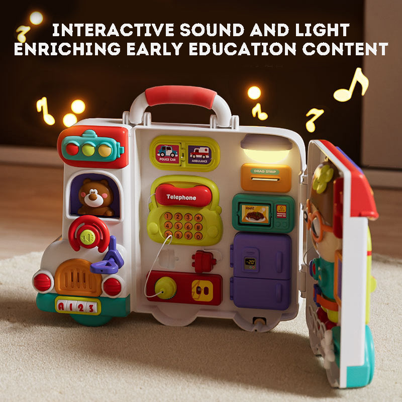 Busy Board Educational Toys Montessori Toys Multifunctional Bus Early Learning Busy Toy