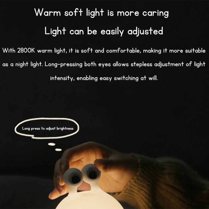 LED Silicone Night Light with Timer and Remote Control for Children's Bedroom Lamp