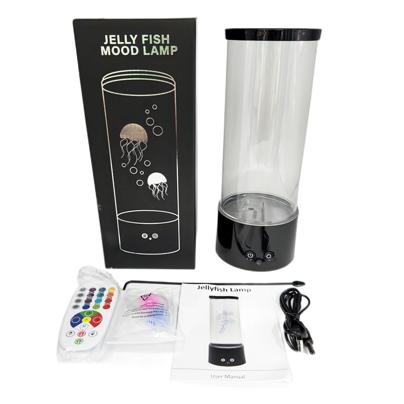 Remote-Controlled Dancing Jellyfish LED Lamp – Silent Color-Changing USB Night Light | Creative Bedside Table Atmosphere Lamp