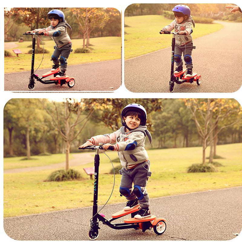 Children's Scooter 3 Light Wheels Foldable Portable Scooter Children's Outdoor Sports Equipment
