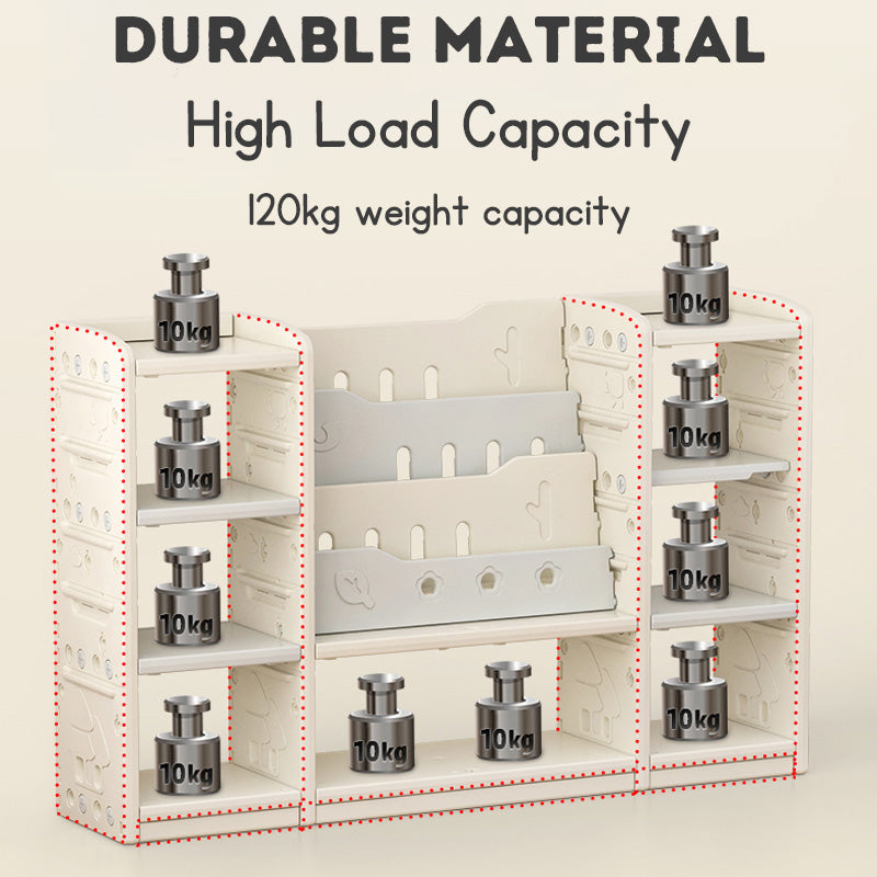 Kids Toy Storage Organizer - Book Shelf & Rack with Whiteboard for Children