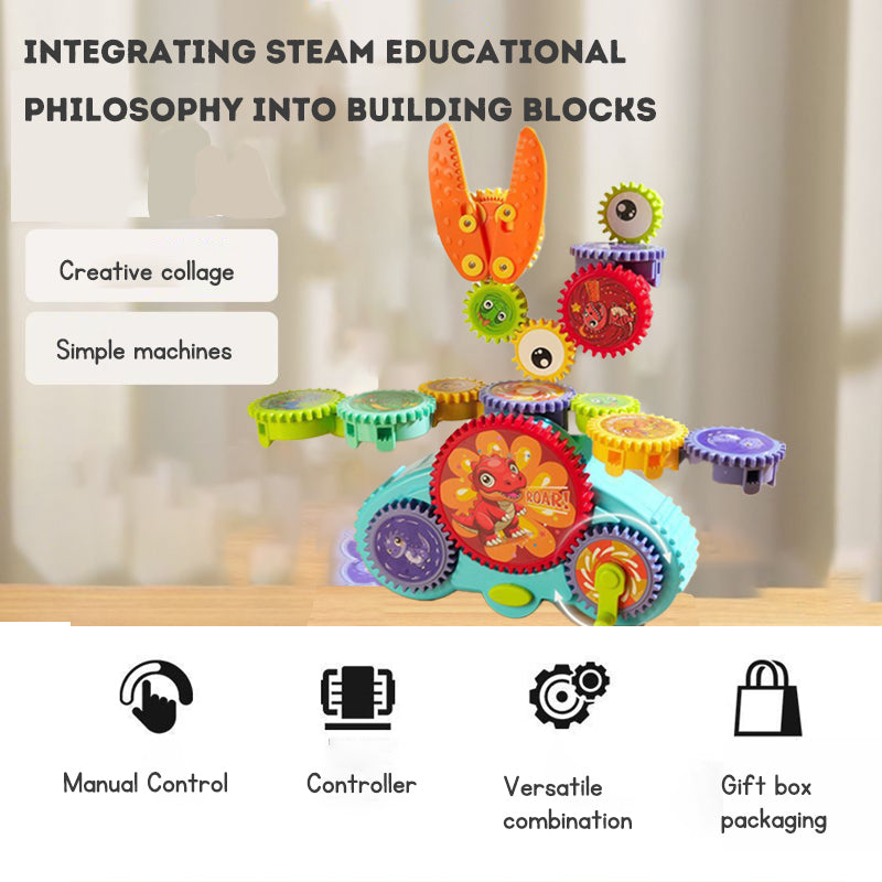 Children's Electric Building Blocks Transform Gear Construction DIY Educational Assembly Toy Set