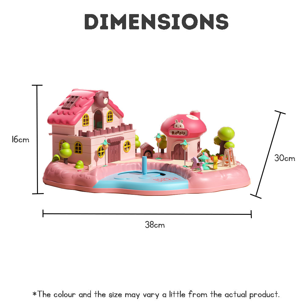 Magnetic Dollhouse Toy Set with Lights & Music – Pretend Play Educational Gift for Girls