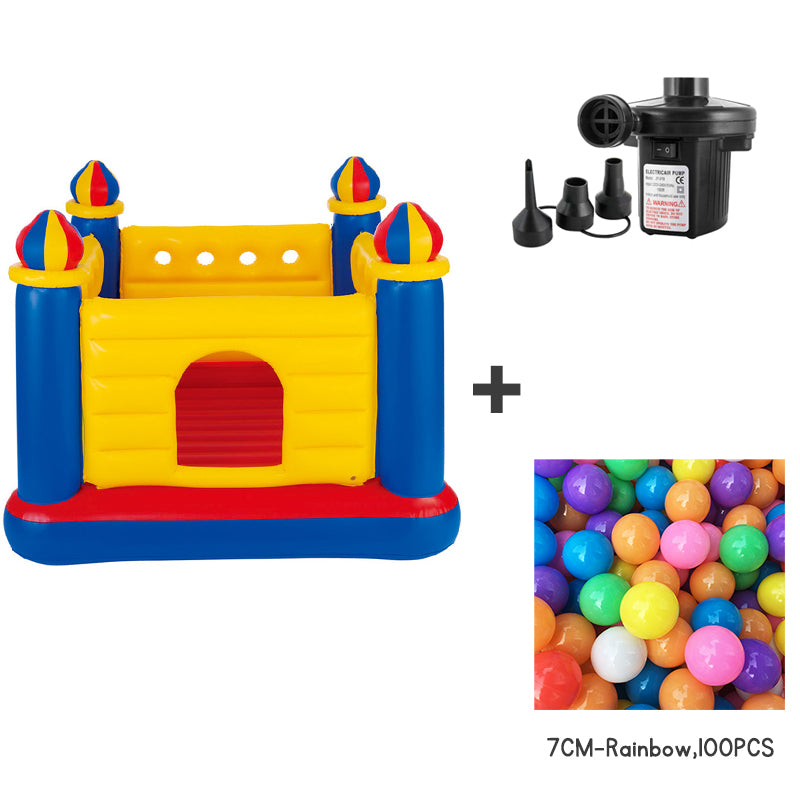 Kids Bouncy Castle Inflatable Trampoline - Indoor & Outdoor Jumping Game for Children