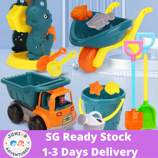 Kids Beach Sand Toy Set – 15/6-Piece Animal Molds, Shovel & Rake | Outdoor Play Snow & Sand Toys for Boys & Girls