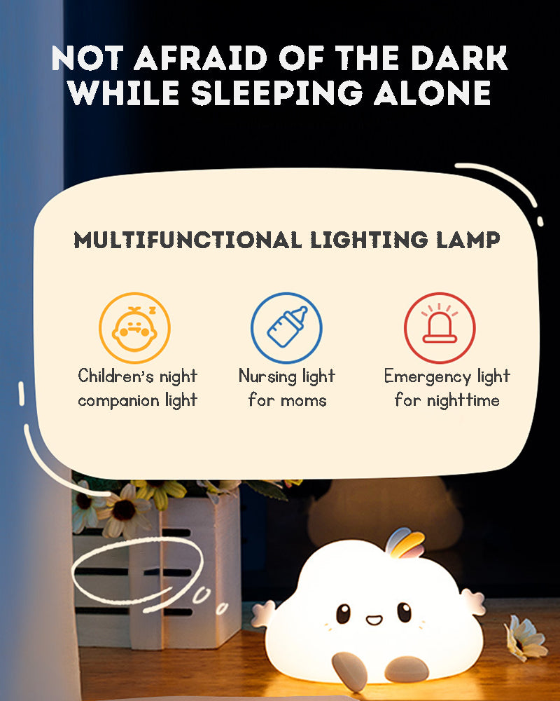 LED Silicone Night Light with Timer and Remote Control for Children's Bedroom Lamp