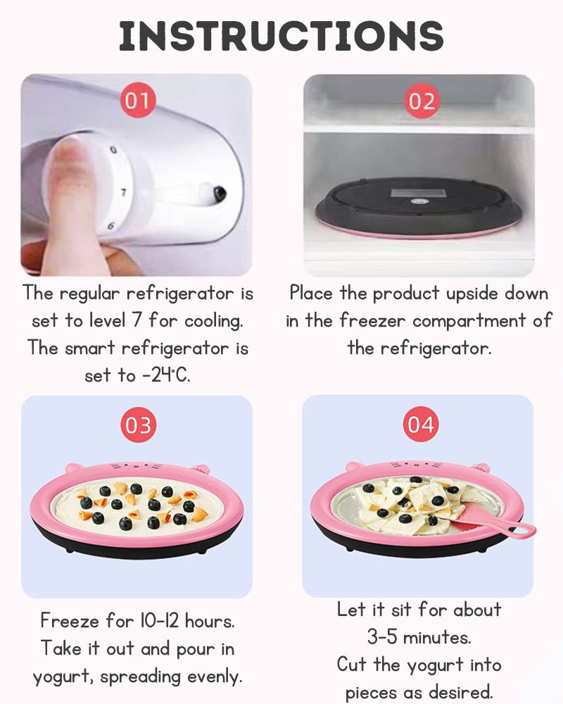 Children's Summer Ice Cream Maker Toy Mini Handmade DIY Fruit Ice Cream Maker Non-electric Children's Yogurt Maker