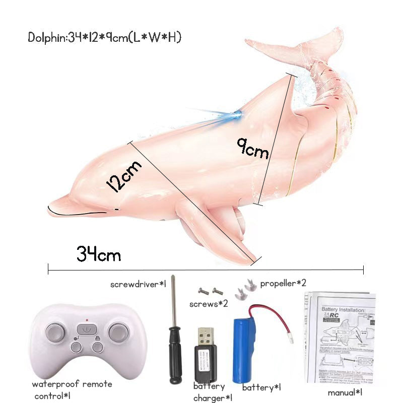Kid's remote control shark Toy electric toy rc toy water toy cool lights and water spray gift for boys
