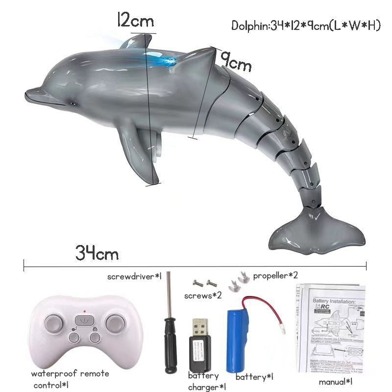 Kid's remote control shark Toy electric toy rc toy water toy cool lights and water spray gift for boys