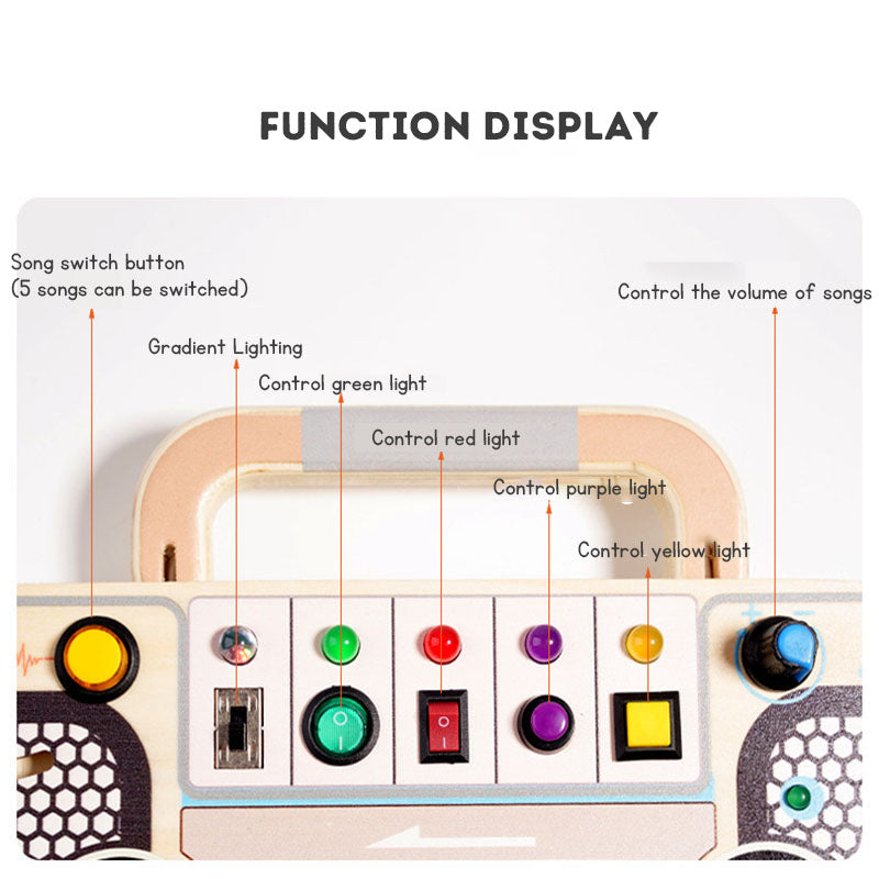 Early Education Wooden LED Switch Light Toy for Children - Enhances Color Recognition and Cognitive Skills
