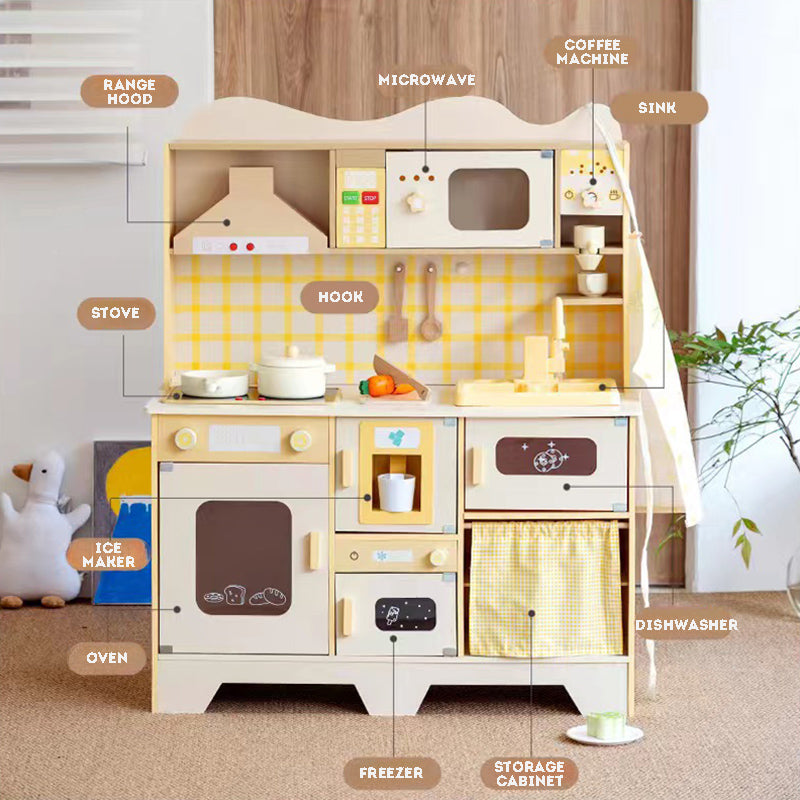 Wooden Kitchen Play Set with Water Outflow