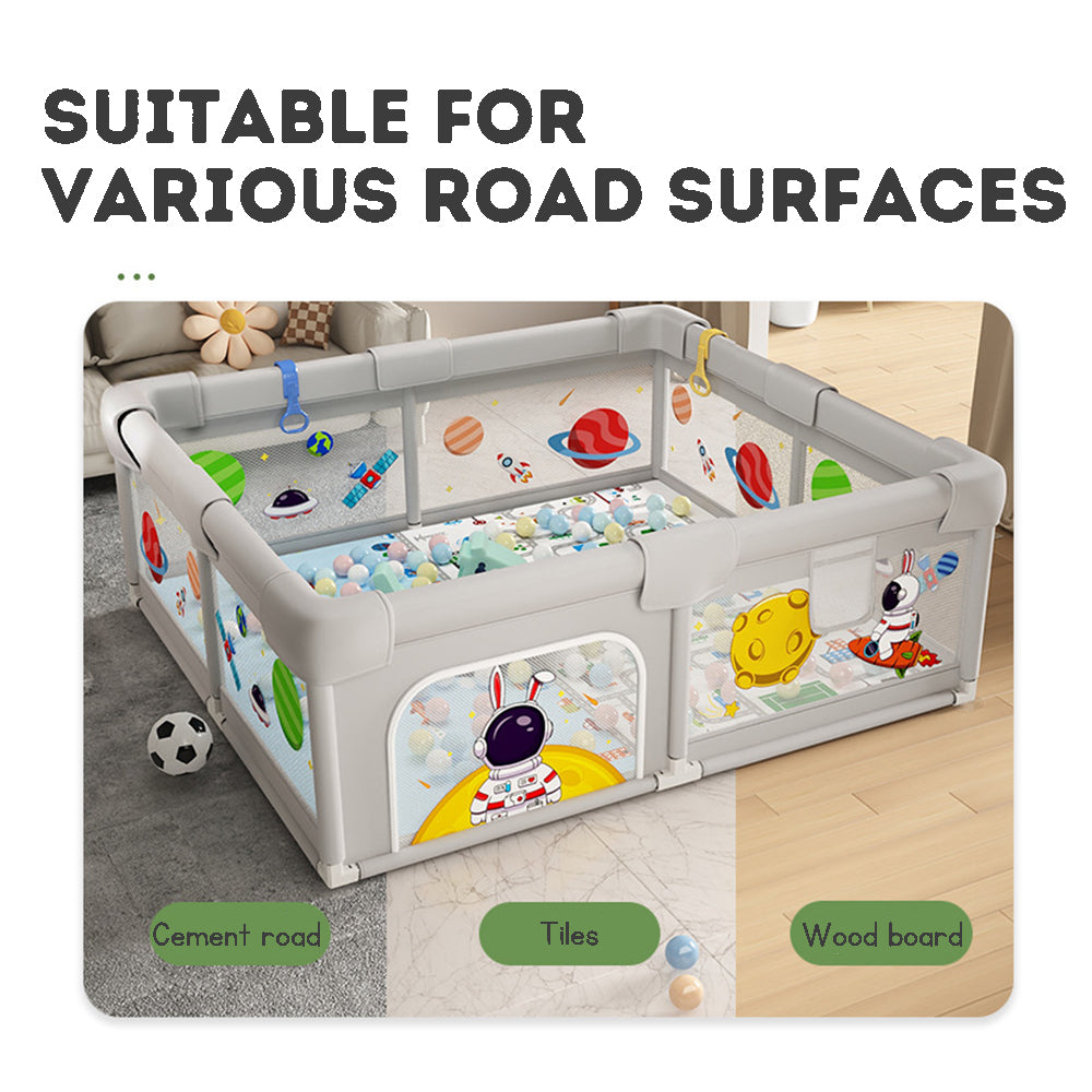 Large Baby Playpen Suitable for Various Road Surfaces