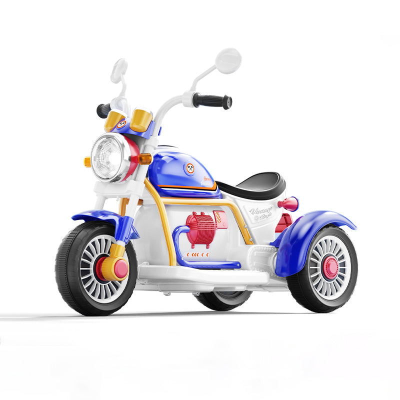 Blue and White Electric 3 Wheels Motorcycle