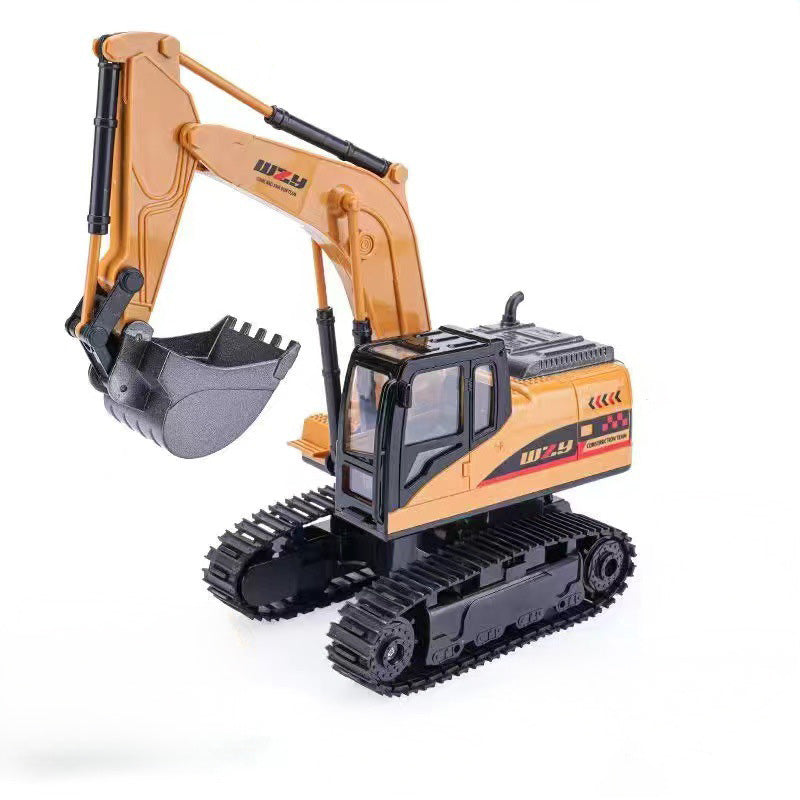 8-Channel Alloy Excavator Remote Control Toy – Rechargeable Wireless RC Digger Vehicle for Kids & Boys