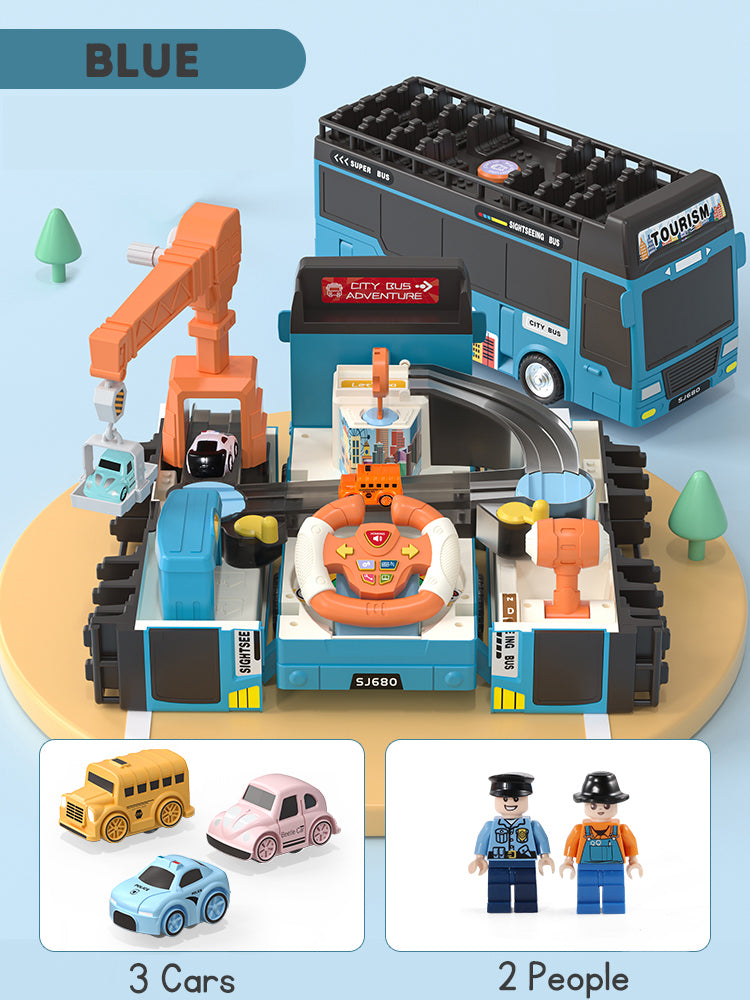 Kids Bus Toy with Sound & Light – Educational Steering Wheel Gear Toy with Music | Learning Vehicle for Toddlers