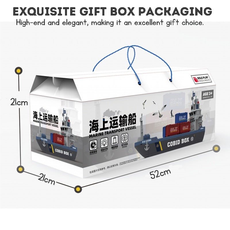 Simulated Maritime Transport Vessel Ship Toy With Exquisite Gift Box Packaging