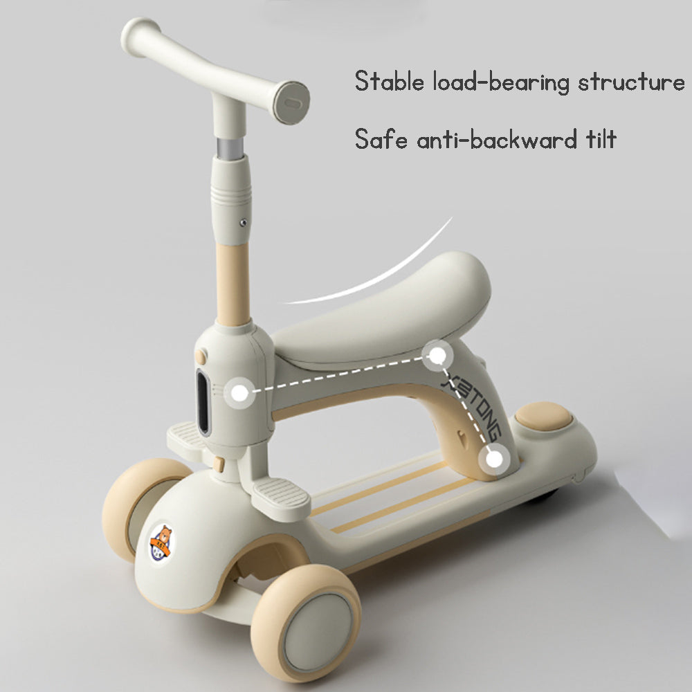 Children's Multifunctional Scooter Foldable Push Car Baby Stroller High Chair