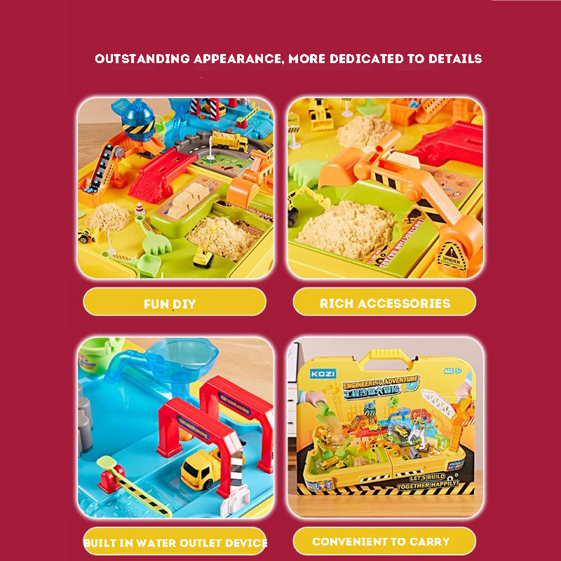 Children's Space Sand Toy Set Portable Handheld Set Puzzle Sand Table Engineering Toy