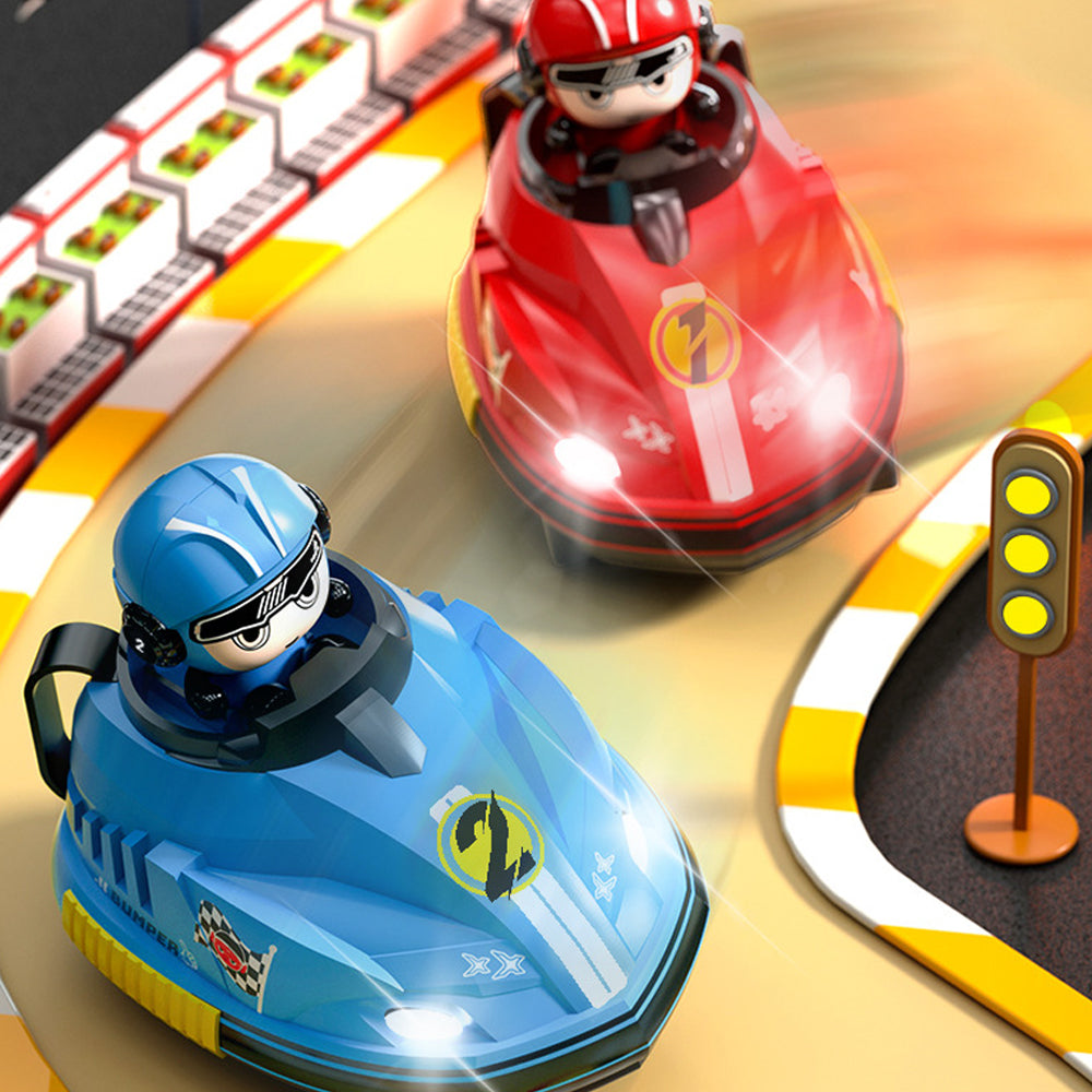 Kids Electric Remote Control Bumper Kart – 2-Player Ride-On Car Toy with Music | Birthday Gift for Boys