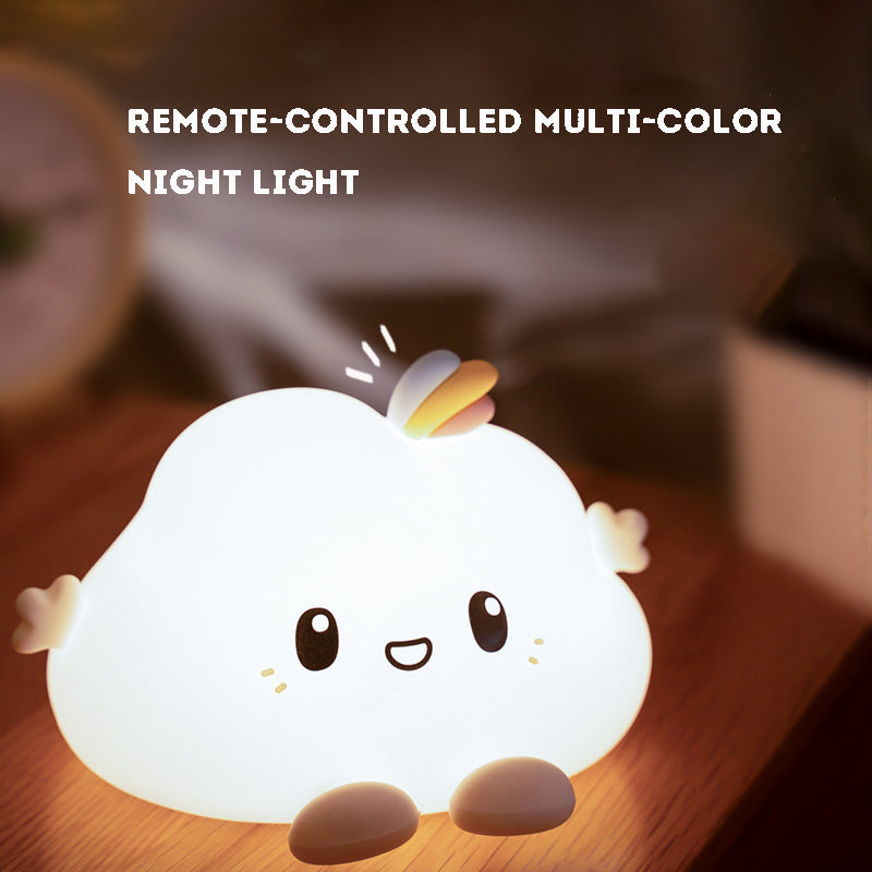 LED Silicone Night Light with Timer and Remote Control for Children's Bedroom Lamp