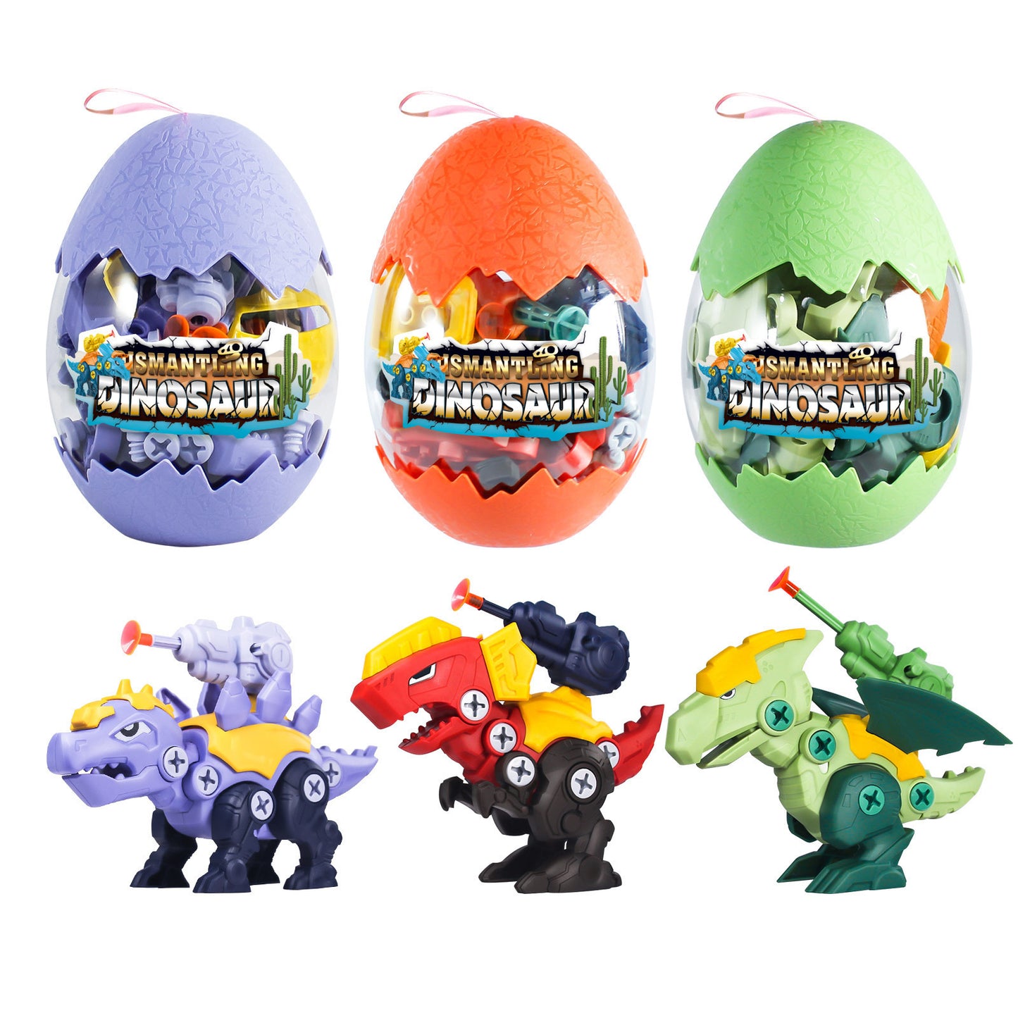 Kid's dinosaur assembly toy DIY hand screwing Puzzle Disassembly Toy Dinosaur model simulation toys