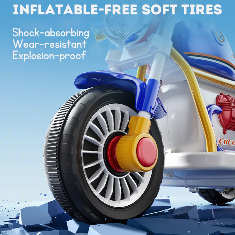 Electric 3 Wheels Motorcycle Inflatable Free Soft Tires