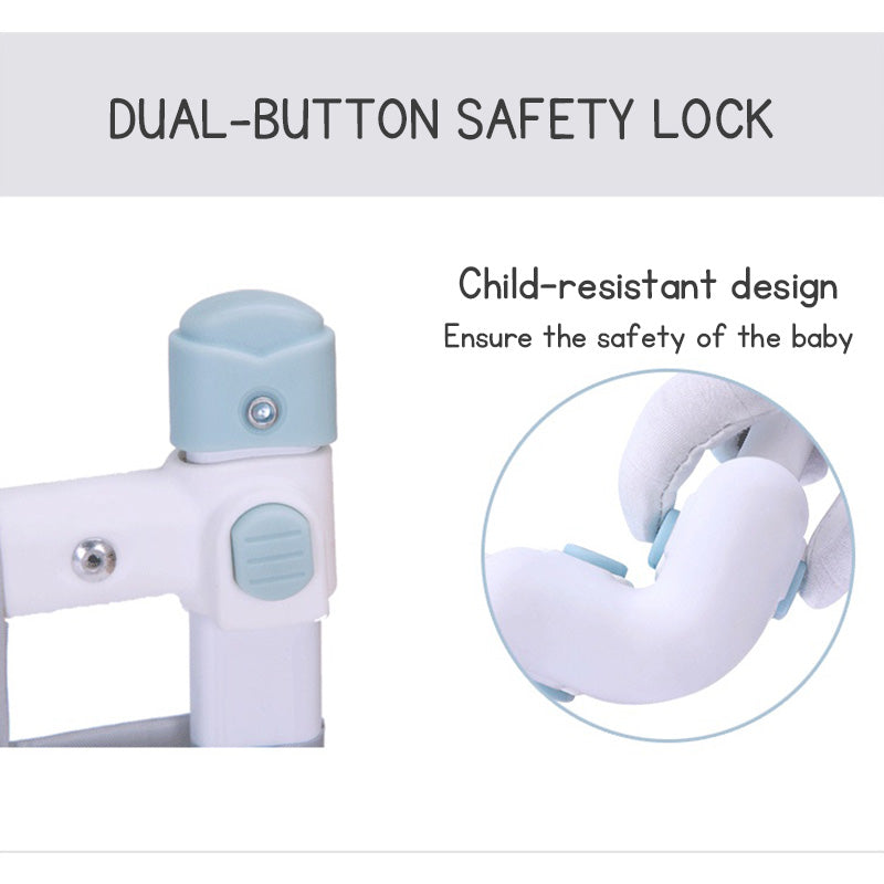 Baby Bed Safety Guardrail – Vertically Liftable Anti-Fall Fence with Double Button Lock | Adjustable Bed Rail for Toddlers