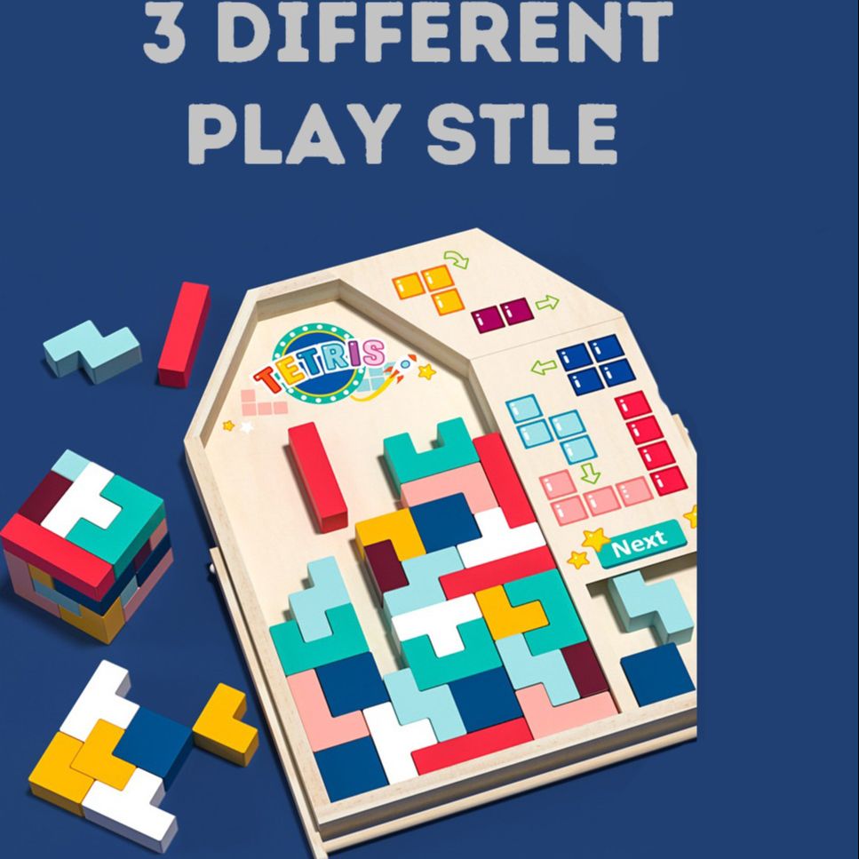 3D Tetris Puzzle Building Blocks – Multifunctional Jigsaw Board Toy for Kids | Educational Brain-Boosting Game