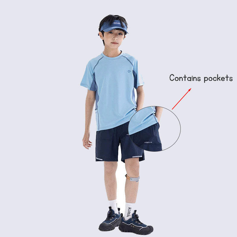 Children's Clothing Sports Suit Summer Short Sleeve Shorts Tracksuit Quick-Drying Sportswear