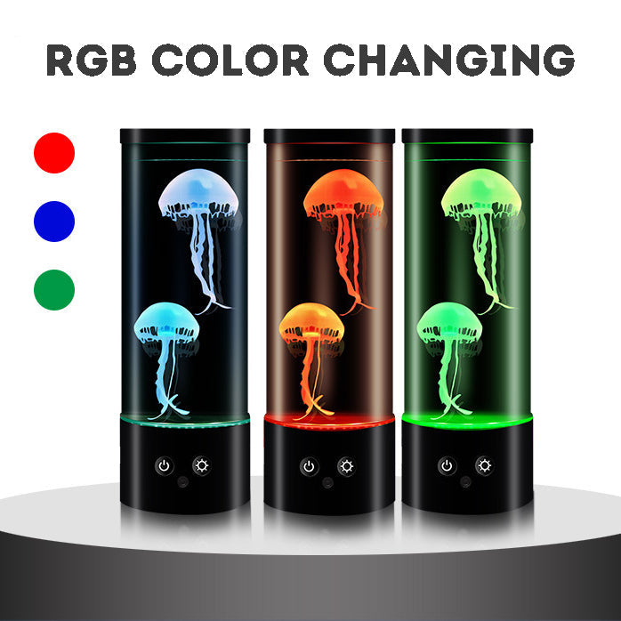 Remote-Controlled Dancing Jellyfish LED Lamp – Silent Color-Changing USB Night Light | Creative Bedside Table Atmosphere Lamp