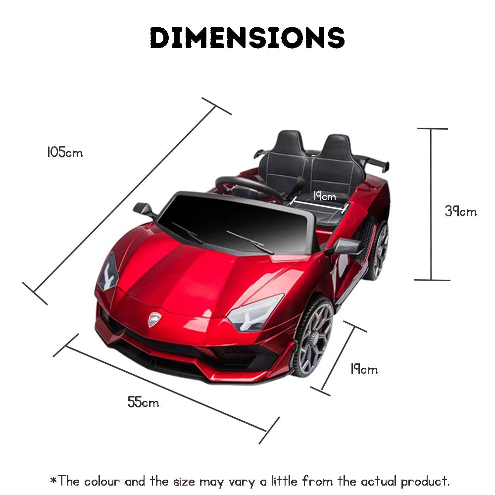 Kids Electric Lamborghini Sports Car - Rechargeable, Remote Control, Music, Lights, Multifunctional Toy - Gift for Boys & Girls