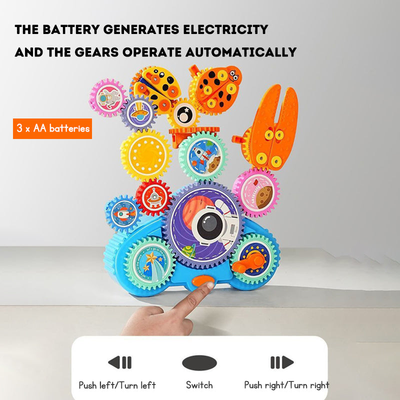 Children's Electric Building Blocks Transform Gear Construction DIY Educational Assembly Toy Set
