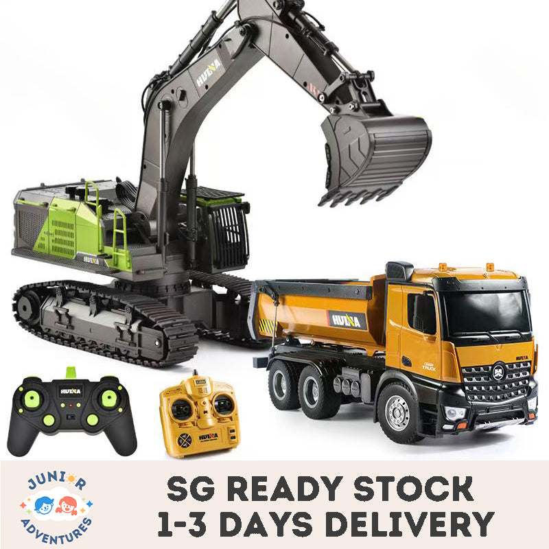 RC Excavator and Dump Truck Combo Toy