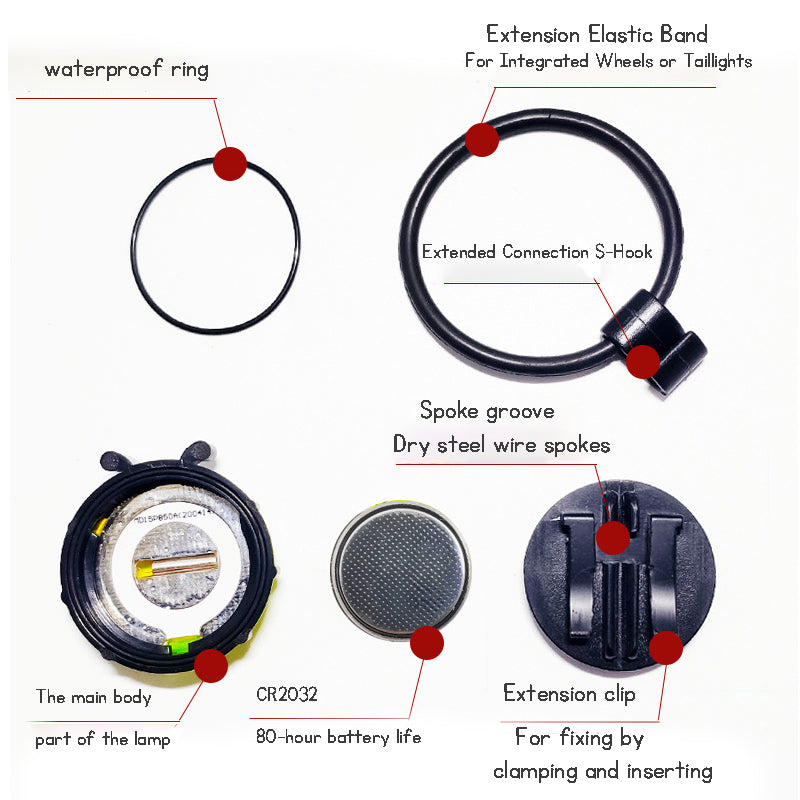 Smart Bicycle Light Front and Rear LED Bike Light Scooter Headlight Taillight, Mountain Bike Light