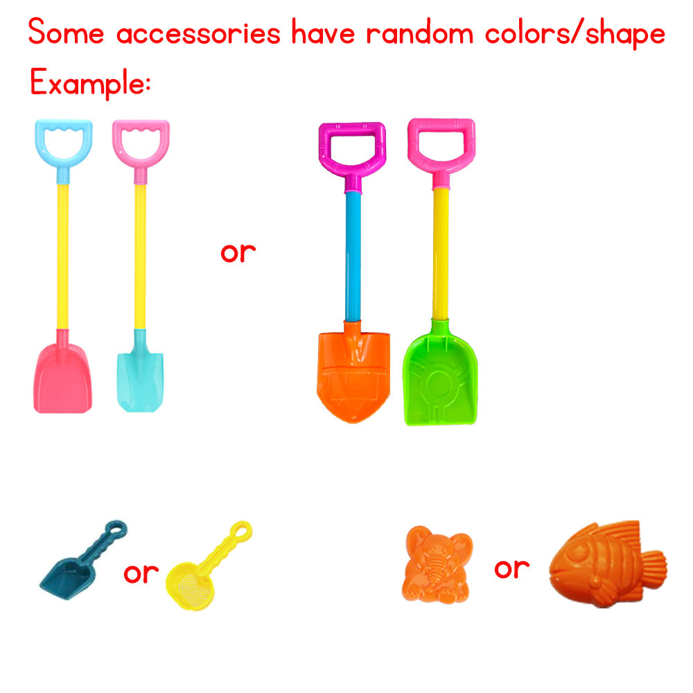 Kids Beach Sand Toy Set – 15/6-Piece Animal Molds, Shovel & Rake | Outdoor Play Snow & Sand Toys for Boys & Girls