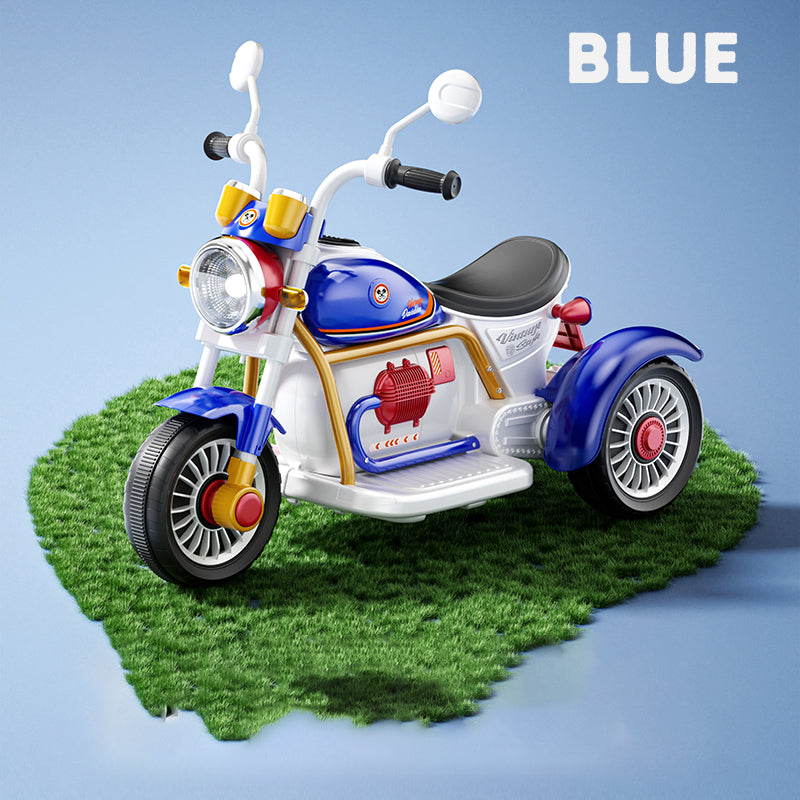 Blue Electric 3 Wheels Motorcycle