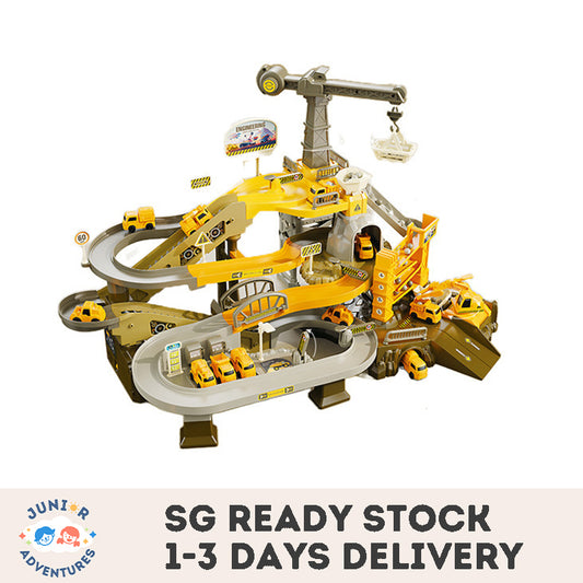 Kids' Electric Engineering Track Toy – Climbing Loop with Music, Safe Materials, Ideal Birthday Gift for Boys