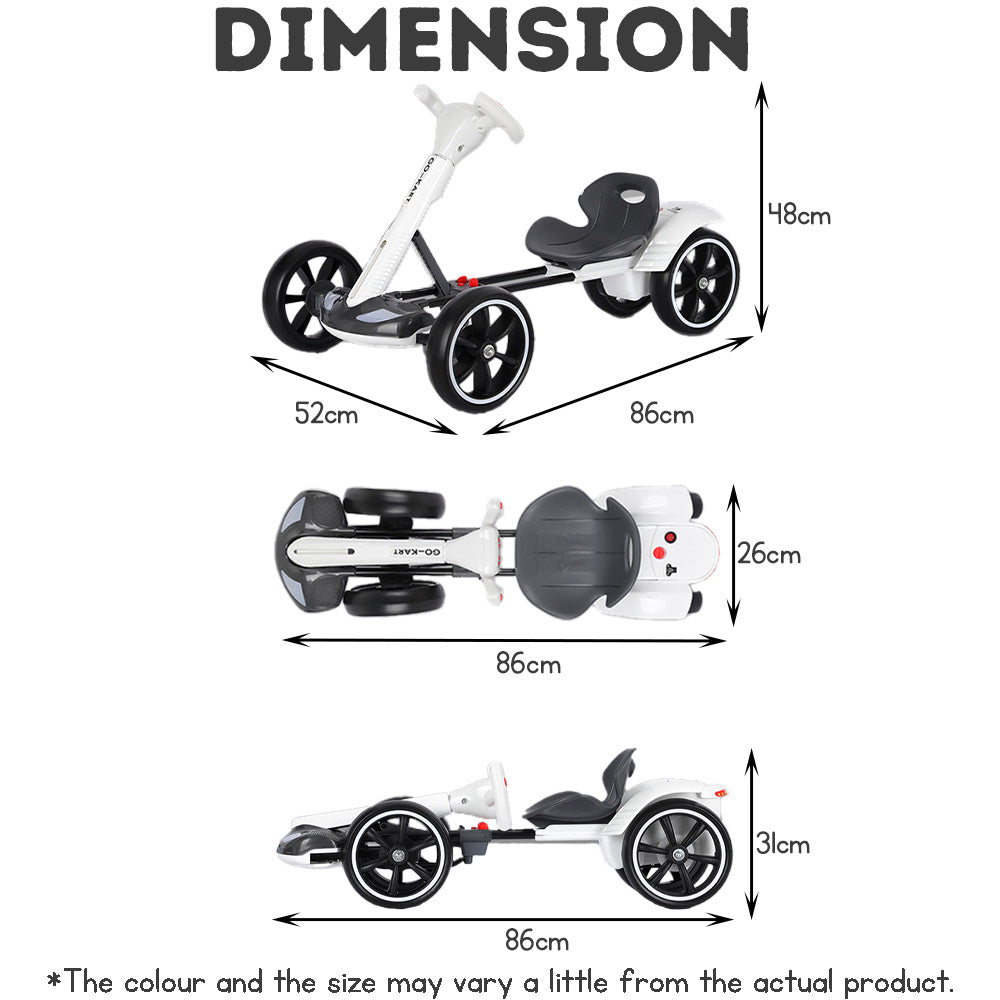 Kids Electric Go Kart Ride-On Car – Remote Control Racing Car for Children With Safety Mark Charger