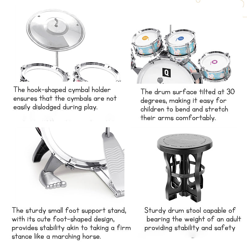 Kids' Beginner Jazz Drum Toy – Hand Percussion Instrument for Fun Home Practice