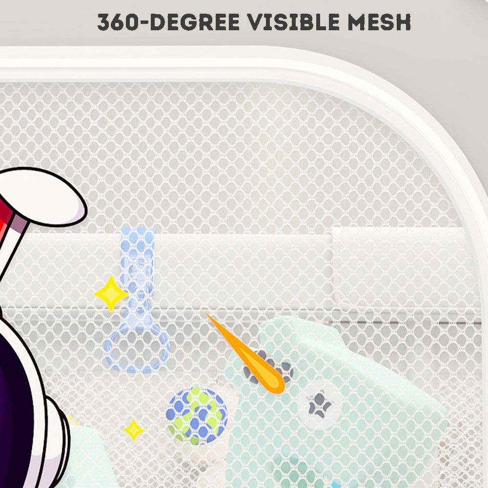 Large Baby Playpen with 360 - Degree Visible Mesh