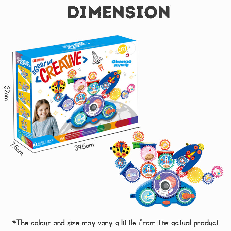 Children's Electric Building Blocks Transform Gear Construction DIY Educational Assembly Toy Set