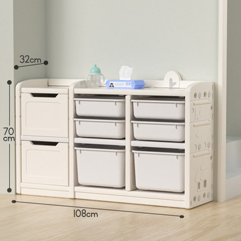 Kids Toy Storage Organizer - Book Shelf & Rack with Whiteboard for Children