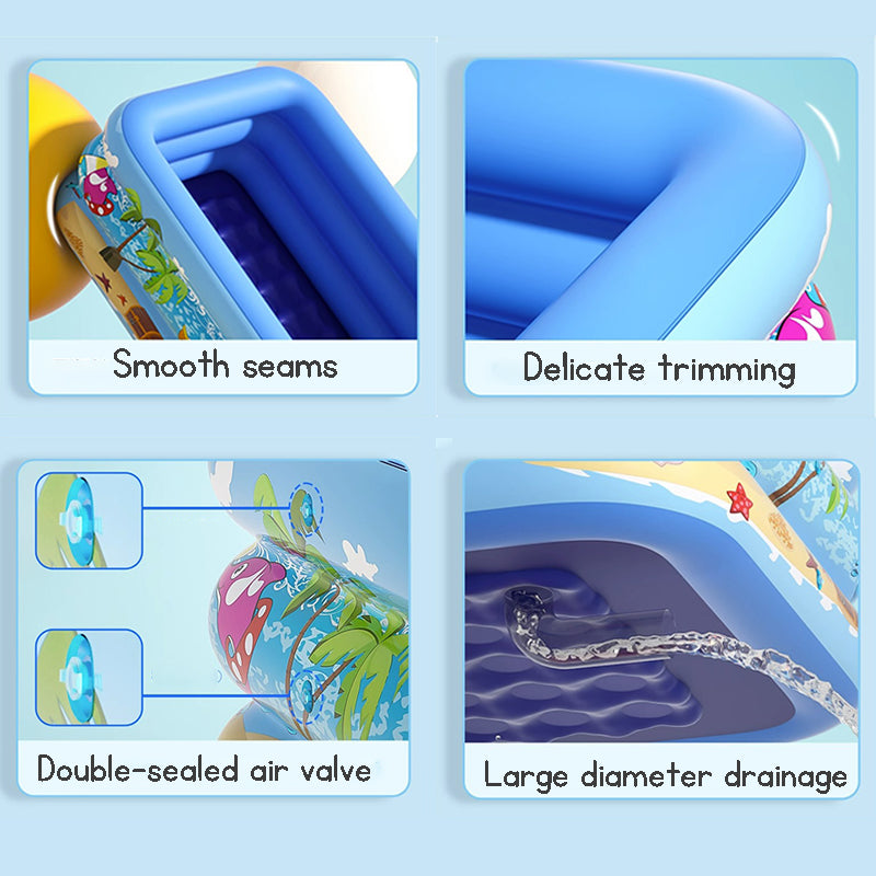 Kids Inflatable Swimming Pool – Thickened Baby Pool for Home | Play Pool & Ocean Ball Pool for Toddlers