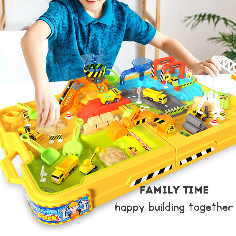 Children's Space Sand Toy Set Portable Handheld Set Puzzle Sand Table Engineering Toy