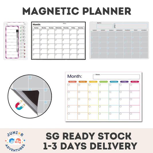 Magnetic A3 monthly schedule planner message board refrigerator magnet erasable 8 colors whiteboard markers whiteboard eraser