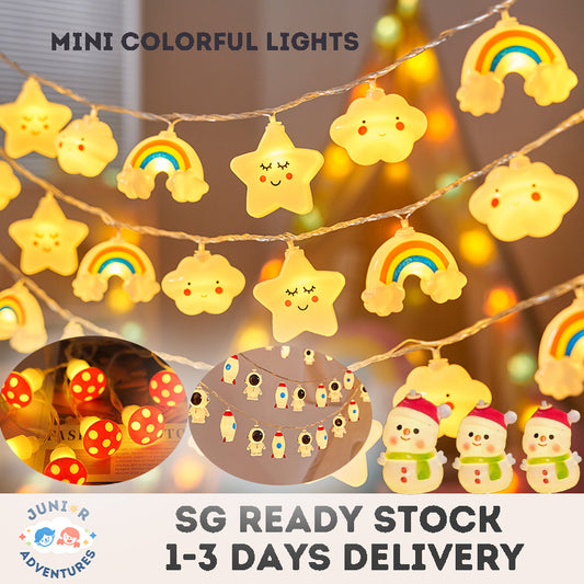 Star Cloud Mini Colorful Light String Ambient Lamp Kid's Tent Lamp Room Hanging Lamp Birthday Decorative Lamp