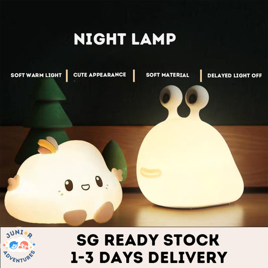 LED Silicone Night Light with Timer and Remote Control for Children's Bedroom Lamp