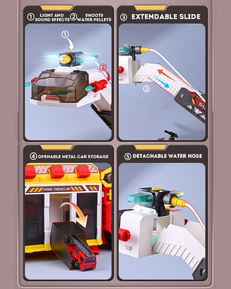 Fire Truck Fire Engine Toy Large Truck Toy Multifunctional Rescue Fire Truck Water Spray Toy