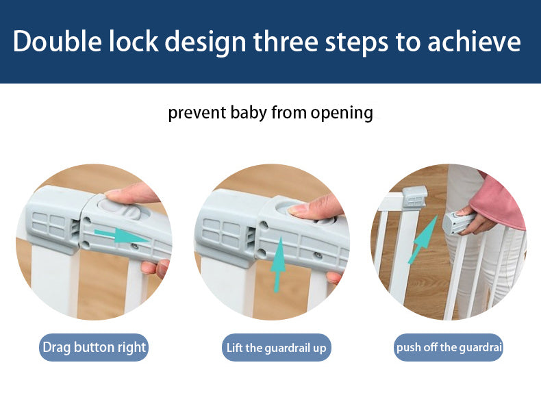 Adjustable Safety Gate for Baby & Pets – Metal Stair Fence Barrier with Lock | Staircase Protection (75–300cm Width)