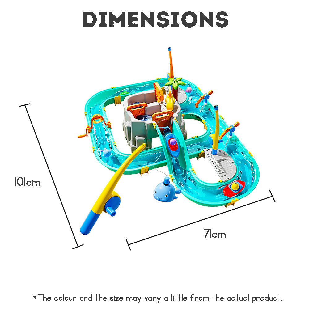 Fishing Track Water Play Toy – Pretend Play Water Park Set for Boys & Girls, Ideal Birthday Gift